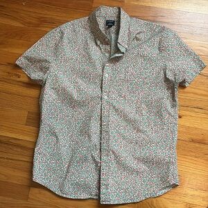 J. Crew, Floral Red and Green Men's Shirt large